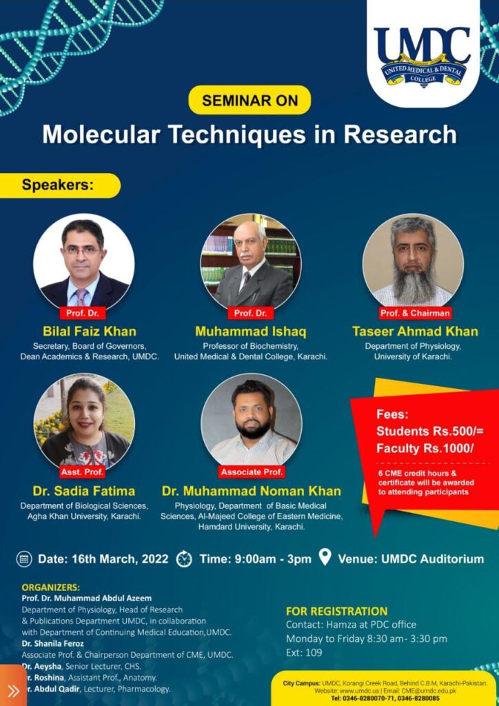 Seminar On Molecular Techniques In research